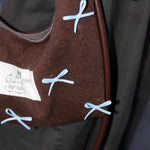 Load image into Gallery viewer, Embroidery Bow Tote Bag Women Boho Shoulder S5P813