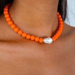 Load image into Gallery viewer, Womens Colorful Acrylic Beaded Necklace N6K185