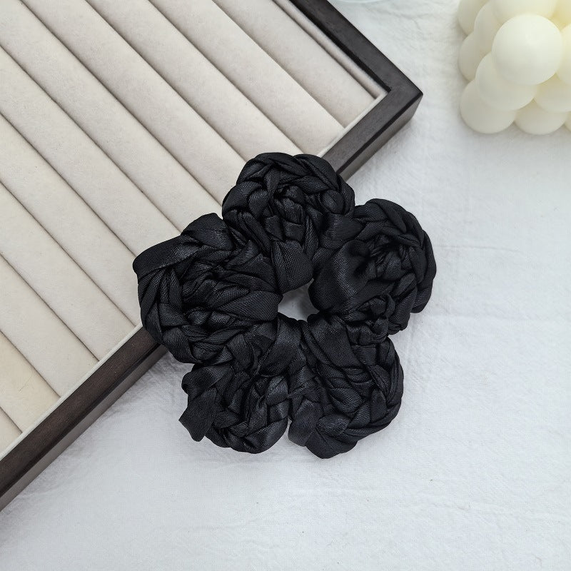 Satin Heart Silhouette Ponytail Hair Tie  S5P434