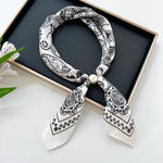 Load image into Gallery viewer, Women's Faux Silk Pearl Magnetic Neck Scarf N6J152