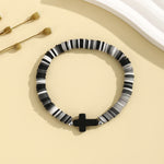 Load image into Gallery viewer, Turquoise Cross Stretch Bracelet S5P612