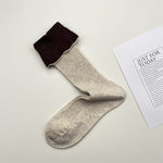 Load image into Gallery viewer, Contrast Stripe Stackable Socks Women Style M5A014