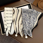 Load image into Gallery viewer, Magnetic Pearl Long Scarf Neck Warmer Women N6H112
