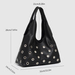 Load image into Gallery viewer, Perforated Bucket Bag with Rivet Accents  S5P471