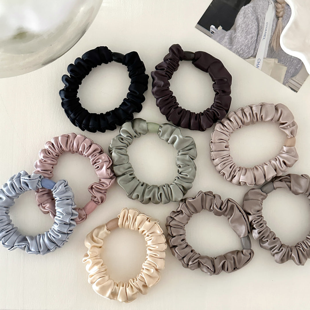 Satin Scrunchie Low Saturation Elegant Hair Tie N6F127