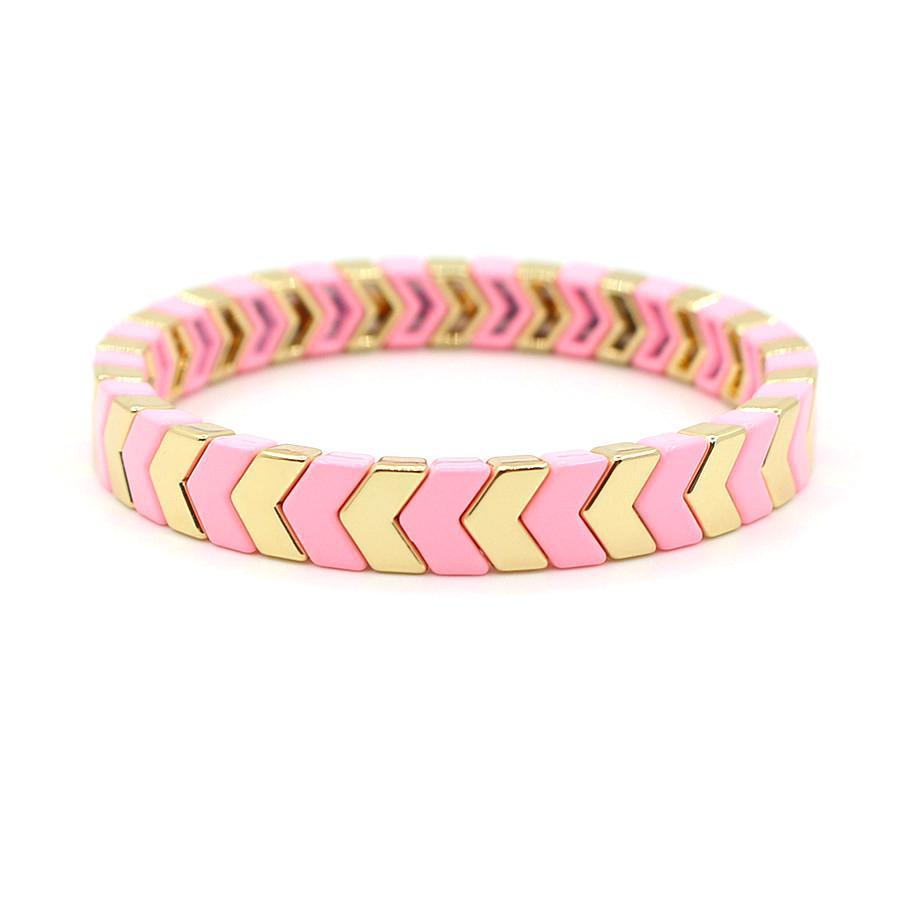 Arrow Beads Bracelet Tribal Enamel Elastic Adjustable S5P049