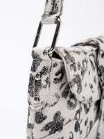 Load image into Gallery viewer, Distressed Leopard Print Asymmetric Hobo Bag Women N6C311