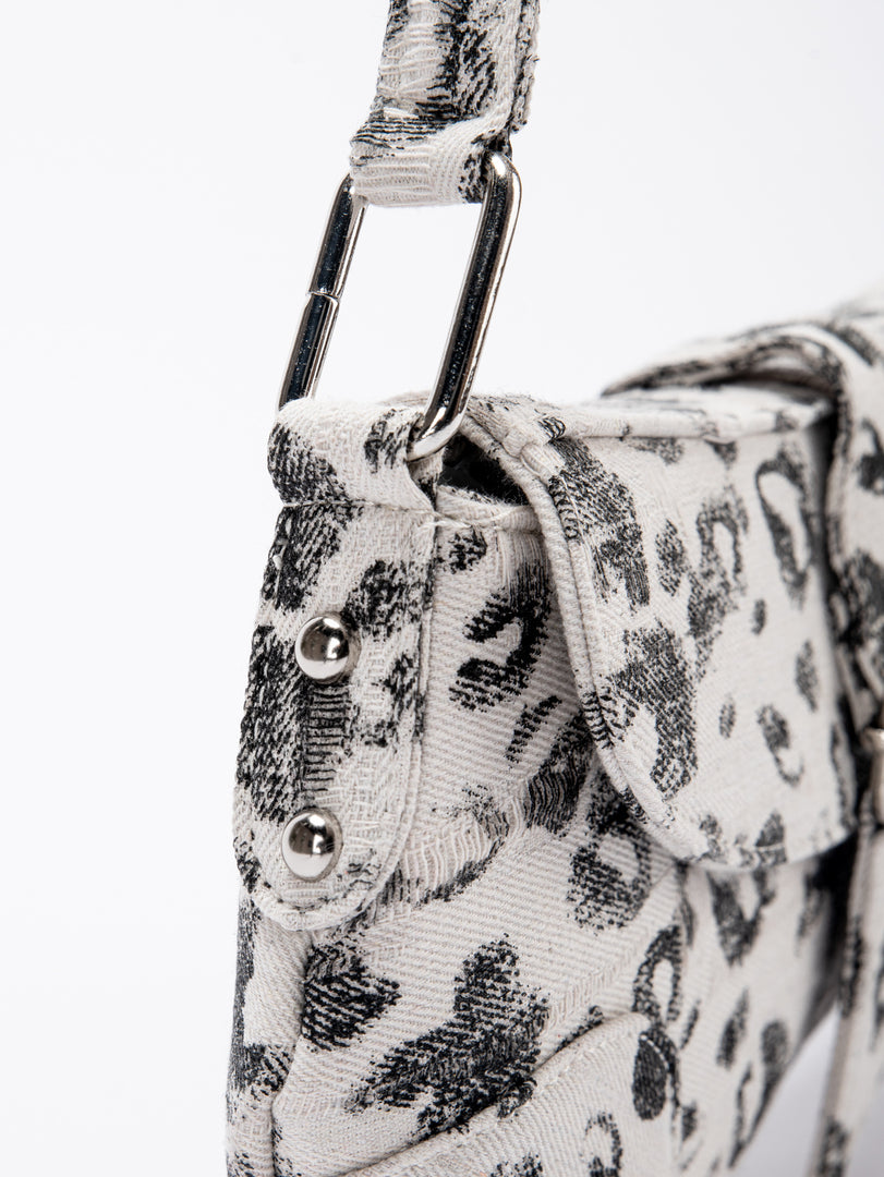 Distressed Leopard Print Asymmetric Hobo Bag Women N6C311