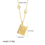 Load image into Gallery viewer, Heart Envelope Locket Photo Necklace Red Zircon  N6C181