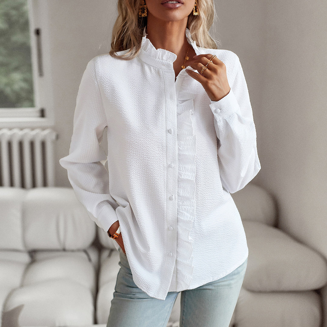 Lace Pleated Shirt Long Ultra Light Options N5Z737