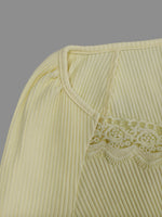 Load image into Gallery viewer, Lace Trim Button-Front Knit Top Women N6D172
