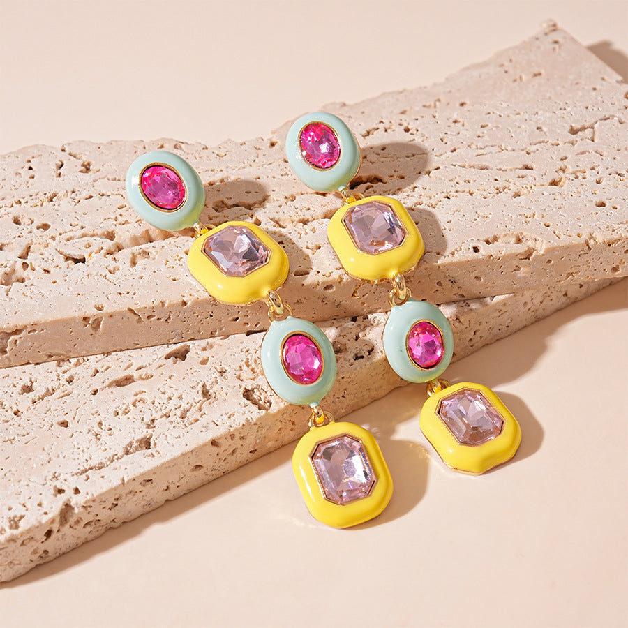 Geometric Necklace   Earrings   Alloy Hand Drop  S5P151