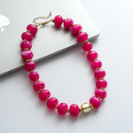 Load image into Gallery viewer, Vintage Acrylic Ombré Beaded Geometric Necklace N6H068