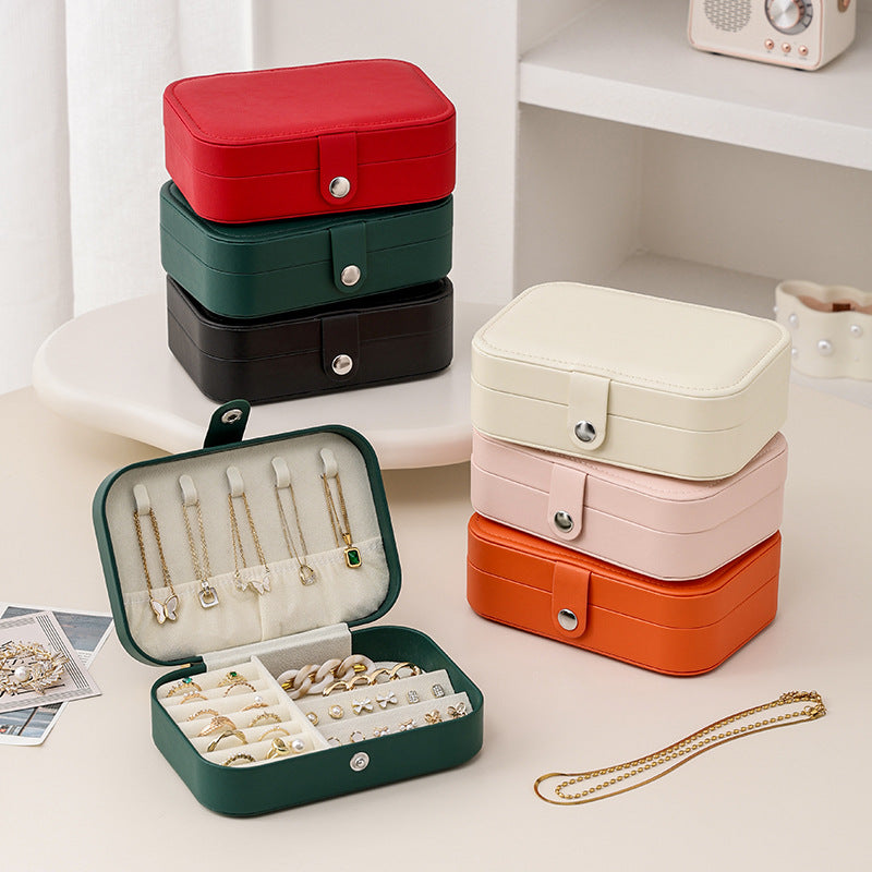 Compact Travel Jewelry Case PU Leather Construction S5P454