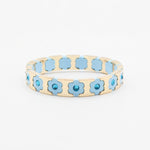 Load image into Gallery viewer, Floral Cuff Enamel Steel Crystal-Studded Elastic S5P141