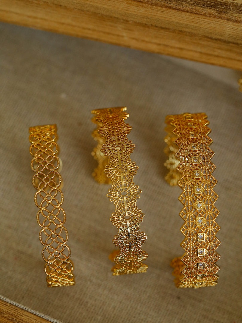 Lace Openwork Geometric Cuff Bracelet Women N6C006