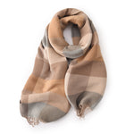 Load image into Gallery viewer, Pleated Check Faux Cashmere Wrap  M5A216