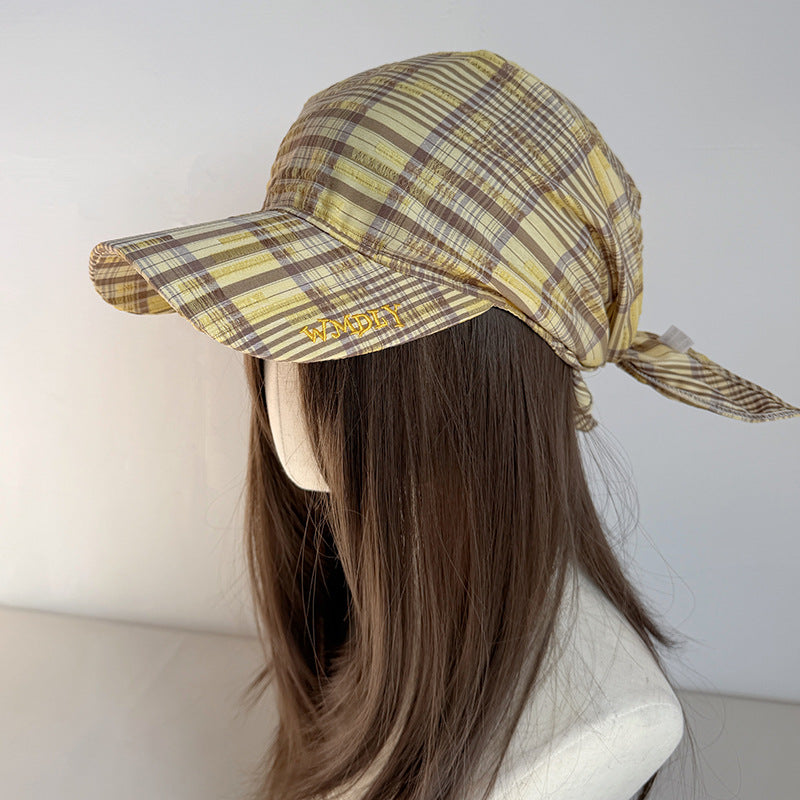 Gingham Bandana Baseball Cap Women N6C388