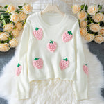Load image into Gallery viewer, 3D Strawberry Knit Long Lightweight Off White N5Z696
