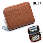Load image into Gallery viewer, RFID Accordion Card Holder with Zip Coin Purse  N6D019