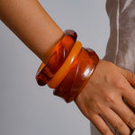 Load image into Gallery viewer, Resin Ombré Circle Geometric Bangle Set 3-Piece N6H076