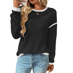 Load image into Gallery viewer, Contrast Block Crew Top Long Sleeve Lightweight N5Z311
