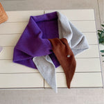 Load image into Gallery viewer, Color-Block Patchwork Triangle Scarf Shawl Women N6H310