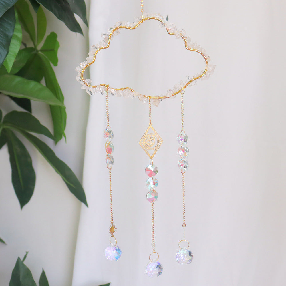 Crystal Sun Catcher Cloud Prism Wind Chime  N6F293