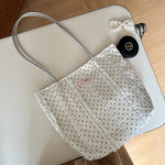Load image into Gallery viewer, Polka Dot Plaid Lace Canvas Shoulder Bag Women N6F180