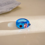 Load image into Gallery viewer, Dopamine Zircon Resin Ombré Geometric Ring Women N6H099