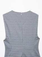 Load image into Gallery viewer, Layered Gingham Dress Women N6D126