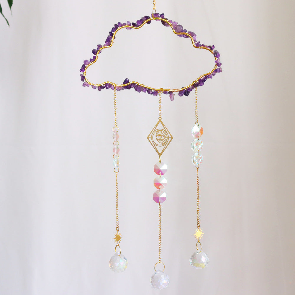 Crystal Sun Catcher Cloud Prism Wind Chime  N6F293