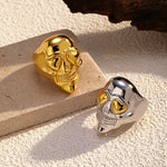 Load image into Gallery viewer, Skull Ring 18K Gold Steel Bold Design Statement Piece S5P012
