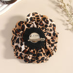 Load image into Gallery viewer, 14cm Leopard Print Large Fabric Flower Brooch N6F281