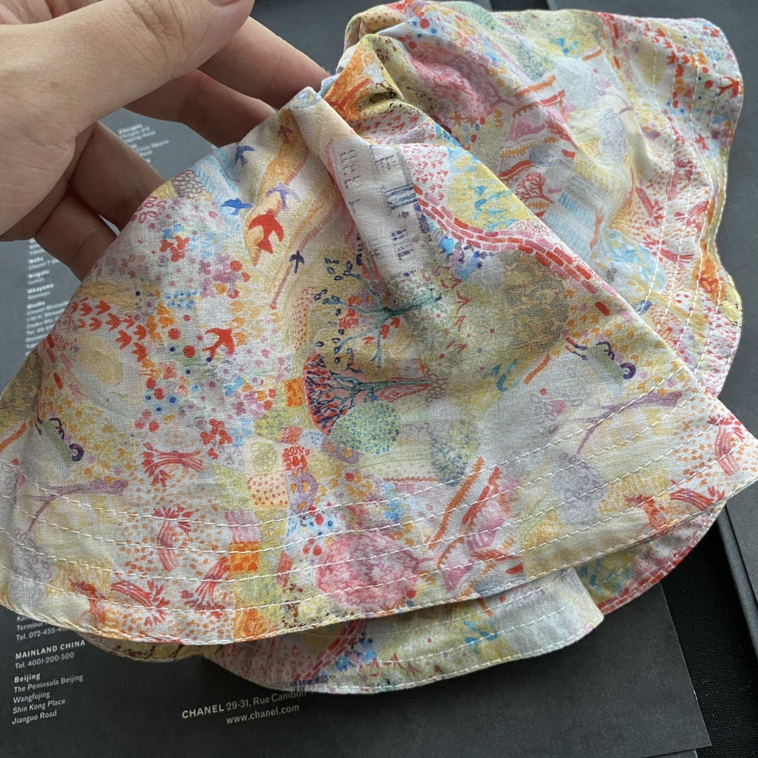 Patchwork Floral Scrunchie Linen Boho Hair Tie N6F141
