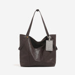 Load image into Gallery viewer, Classic Vintage Stitching Detail PU Leather Tote Bag N6C047