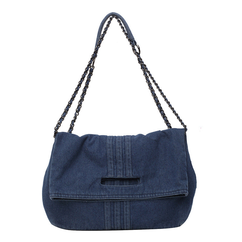 Women's Large Canvas Chain Strap Tote Bag N6J193