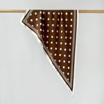Load image into Gallery viewer, Polka Dot Print Triangle Scarf Satin Twill Women N6G218