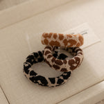Load image into Gallery viewer, Thick Jacquard Leopard Terry Hair Ties  N6F130
