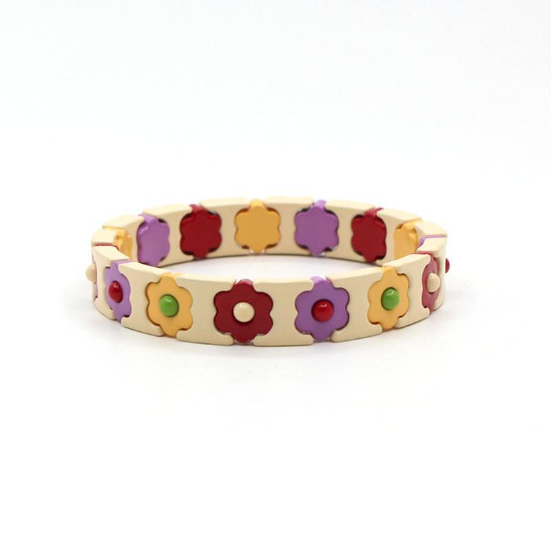 Rainbow Enamel Necklace Set Painterly Palette S5P041