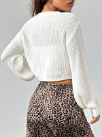 Load image into Gallery viewer, Solid Acrylic Knit Short Cardigan Women N6G261