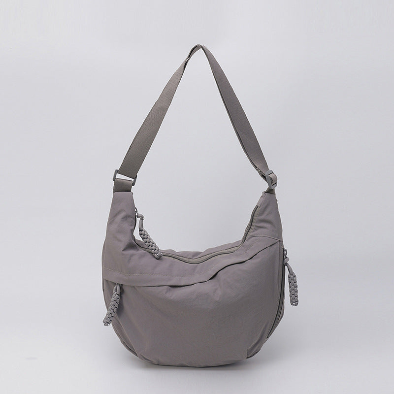 Women's Washed Nylon Dumpling Crossbody Bag N6J208