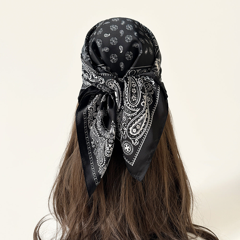 Paisley Satin Scarf 70cm Head Wrap Square N6G224