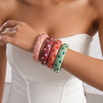 Load image into Gallery viewer, Womens Marbled Round Resin Bracelet N6K147