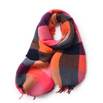 Load image into Gallery viewer, Pleated Check Faux Cashmere Wrap  M5A216
