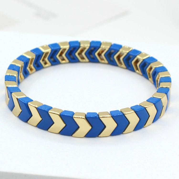 Arrow Beads Bracelet Tribal Enamel Elastic Adjustable S5P049