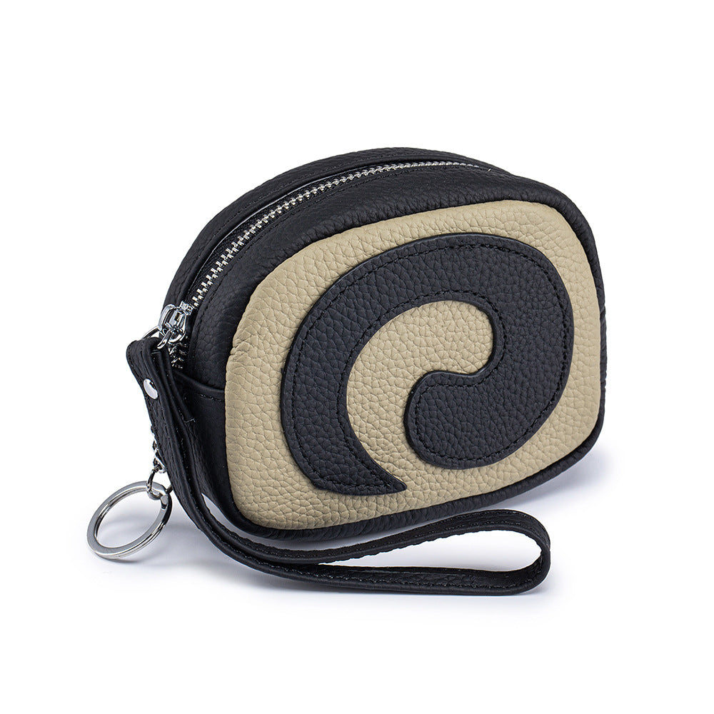 Women's Top-Grain Leather Swiss Roll Coin Purse N6J234