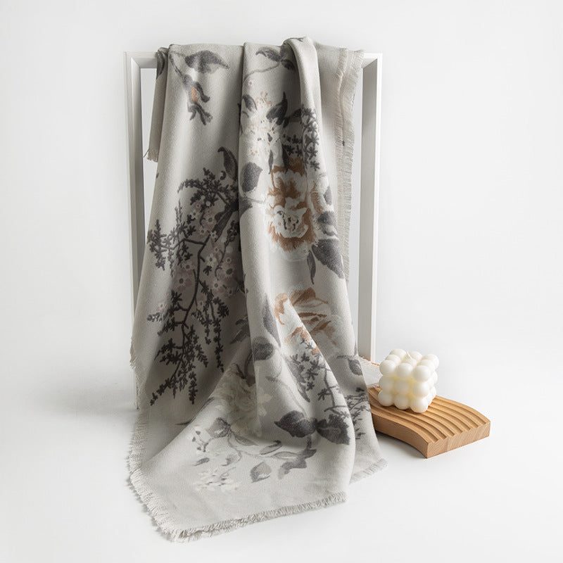 Ethnic Print Faux Cashmere Wrap  M5A222