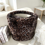 Load image into Gallery viewer, Women's Plush Leopard Print Tote Shoulder Bag N6J155