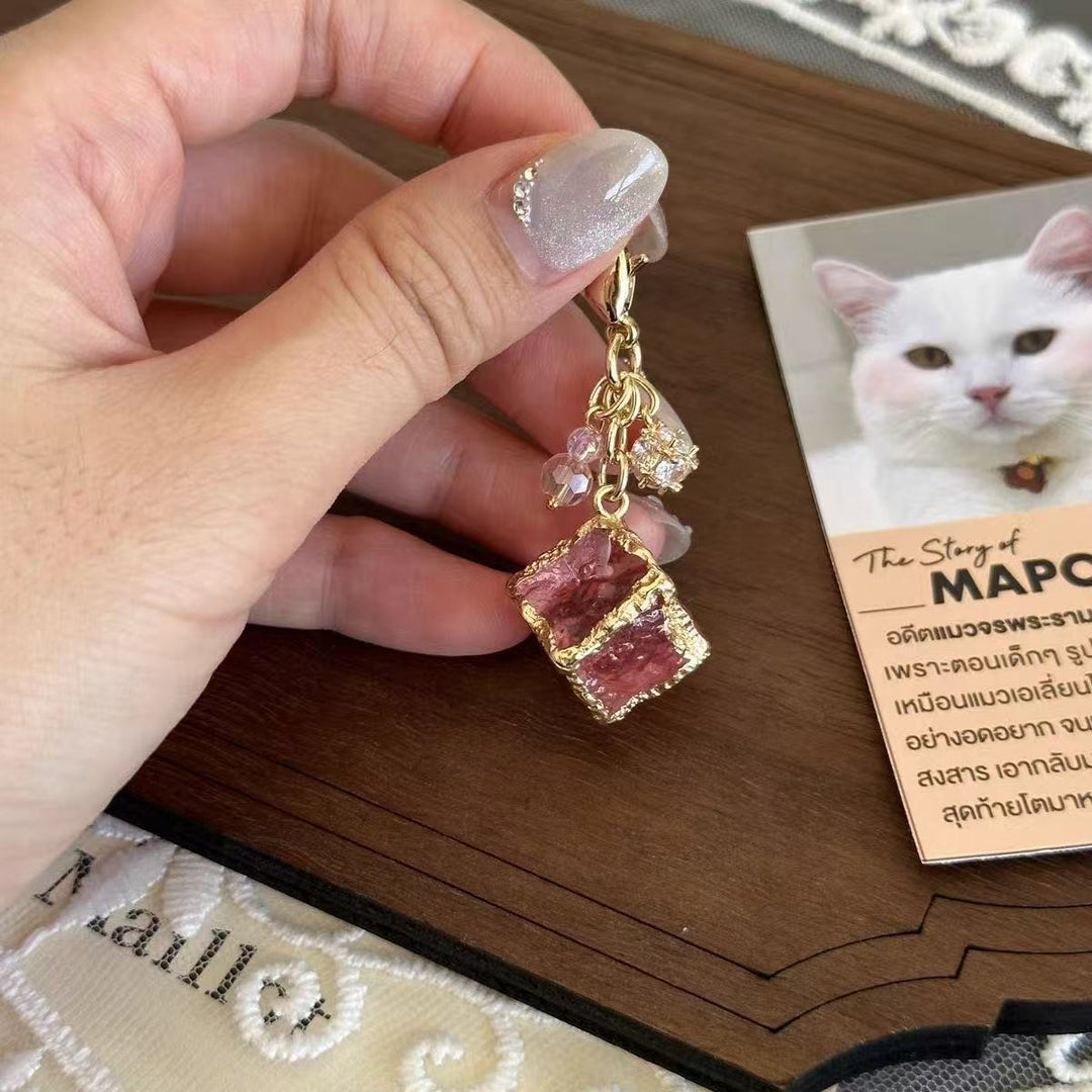 Ice Cube Pendant Keychain for Women N6D043